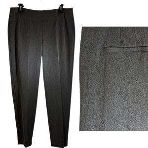 Talbots Pants Gray Straight Leg Side Zip in Size 14P  NWT